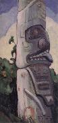 Emily Carr Skidegate oil painting